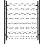 Casier à vin - meuble range bouteille - etagère de rangement pour 48 bouteilles noir métal Casier à vin - meuble range bouteille - etagère de rangement pour 48 bouteilles noir métal