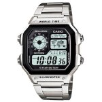 Montre - casio - ae - 1200whd - 1a - quartz - homme - noir - acier inoxydable