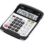 Calculatrice de bureau - casio - wd320mt - blanche - solaire et pile - clavier amovible