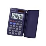 Calculatrice de poche - casio - hs - 8ver - 8 chiffres - panneau solaire - couverture rotative