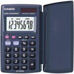 Calculatrice de poche - casio - hs - 8ver - ecran 8 - solaire - couleur bleu fonc