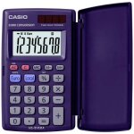Casio hs - 8vera calculatrice de poche bleu fonc ecran: 8 solaire  pile(s) (l x h x p) 62. 5 x 10 x ...