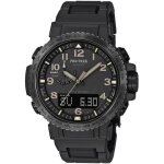Montre analogique - digital casio prw - 50fc - 1er homme en rsine noire  energie solaire et verre saphir ...