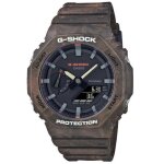 Montre hommes casio ga - 2100fr - 5aer - quartz analogique digital - bracelet plastique marron