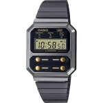 Montre hommes casio a100wegg - 1a2ef quartz digital bracelet acier inoxydable noir