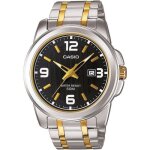 Montre hommes - casio - mtp - 1314sg - 1avdf - etanche 50m - bracelet acier inoxydable - cadran noir ...