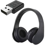 Casque audio casque tv sans fil rechargeable multifonction bluetooth casque ecouteur avec radio fm transmetteu ...