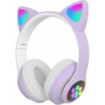 Casque bluetooth pliable oreilles de chat �clairage led sans fil 10 heures de lecture casque pour enfants ...