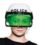 Casque - boland - police - enfant - blanc - visire amovible