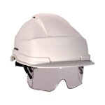 Casque de chantier iris 2 blanc avec lunette masque - auboueix - 0271c Casque de chantier iris 2 blanc avec lunette masque - auboueix - 0271c