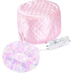 Casque capillaire - cap vapeur - contrle de la temprature - traitement thermique - rose