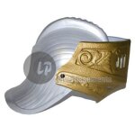 Casque de chevalier � visi�re - accessoire de d�guisement pour adulte - jaune - int�rieur