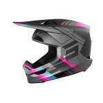 Casque cross shot race gear furious mirage blue pink matt - motocross enduro quad scooter - ultra l�ger ...
