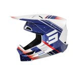 Casque cross shot race gear furious mirage blue red pearly - motocross enduro quad scooter - ultra l�ger ...