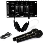 Casque dj sono + table de mixage mix - 800 ibiza + 2 micros dynamiques noir