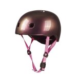 Casque enfant - micro mobility - bol - n�ochrome rose - lumi�re arri�re clignotante - boucle magn�tique ...
