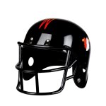Casque de football amricain boland - noir - accessoire de dguisement pour adulte