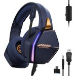 Casque gaming filaire - oniverse - nebula abyss blue - haut - parleurs 50 mm - compatible ps5 / ps4 / ...