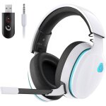 Casque gaming sans fil casque gamer 24 ghz pour pc / ps5 / switch casque gaming ps5 avec transducteurs ...