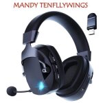 Casque gaming - mandy tenfllywings - sans fil - micro antibruit amovible - 50mm - compatible pc / ps4 ...