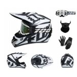 Casque int�gral pour moto aprosp z�bre blanc casque tout - terrain pour quad casque de descente pour ...