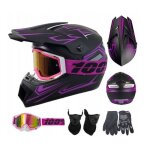 Casque int�gral pour moto fant�me violet casque tout - terrain pour quad casque de descente pour vtt ...