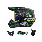 Casque int�gral pour moto locomotive vert casque tout - terrain pour quad casque de descente pour vtt ...