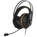 Casque de jeu - asus - tuf h7 - usb et jack 35 mm - son surround 7. 1 - circum - aural noir et jaune