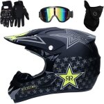 Casque de moto pour enfant motocross cross off - road noir noir noir