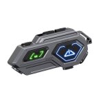 Casque de moto - inf - c8pro - oreillette avec intercom - micro perche convertible - noir