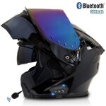 Casque moto modulable bluetooth casques int�gral flip - up modulables casque de moto scooter avec anti ...