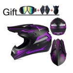 Casque de moto tout - terrain - certifi� dot - purple ghost - casque tout - terrain - casque int�gral ...