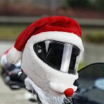 Casque nol - couvre - casque moto du pre nol - casque moto peluche rouge - casque moto full face pour ...