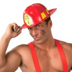 Casque de pompier - amricain - rouge - enfant - mixte - extrieur