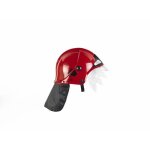 Casque de pompier f1 rouge - klein - licence msa gallet - visi�re escamotable et prot�ge - nuque