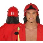 Casque de pompier fiestas guirca - rouge - accessoire de dguisement pour enfant