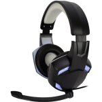 Casque pro gamer amstrad basic ams h555 blanc avec rtroclairage led - 40mm power bass avec micro intgr ...