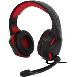 Casque pro gamer amstrad basic ams h555 rouge avec rtroclairage led - 40mm power bass avec micro intgr ...