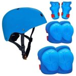 Casque protection pour roller skateboard v�lo trottinette pour enfant 3 � 7 ans bleu - new
