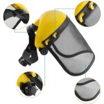 Casque de protection visire scurit grillage de forestier chapeau masque pour trononneuse jardinage ...