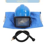Casque de sableuse avec lentille double couche canaux de flux dair r�glables pour le sablage peinture ...