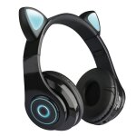 Casque sans fil pour enfants - rncyn - b39 - led color� - 1 pi�ce - noir - mode filaire et sans fil - ...