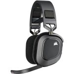 Casque sans fil hs80 rgb - carbone corsair - casque micro - dolby atmos - technologie sans fil
