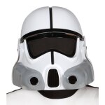 Casque - soldat galactique - adulte - blanc - science - fiction