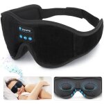 Casque de sommeil bluetooth 3d avec haut - parleur hd int�gr� masque pour les yeux lecture de musique ...