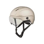 Casque v�lo cairn fuse visi�re mat metallic cream taille l