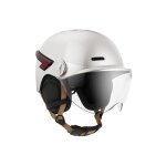 Casque vlo casr glow avec led et visiere creme ? l