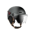 Casque v�lo casr glow avec led et visiere gris anthracite ? m
