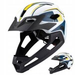 Casque v�lo enfant convertible full face / semi - ouvert l�ger 450g avec mentonni�re amovible