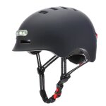 Casque de vlo de route intelligent pour vlo dquilibre avec lumires noir - l